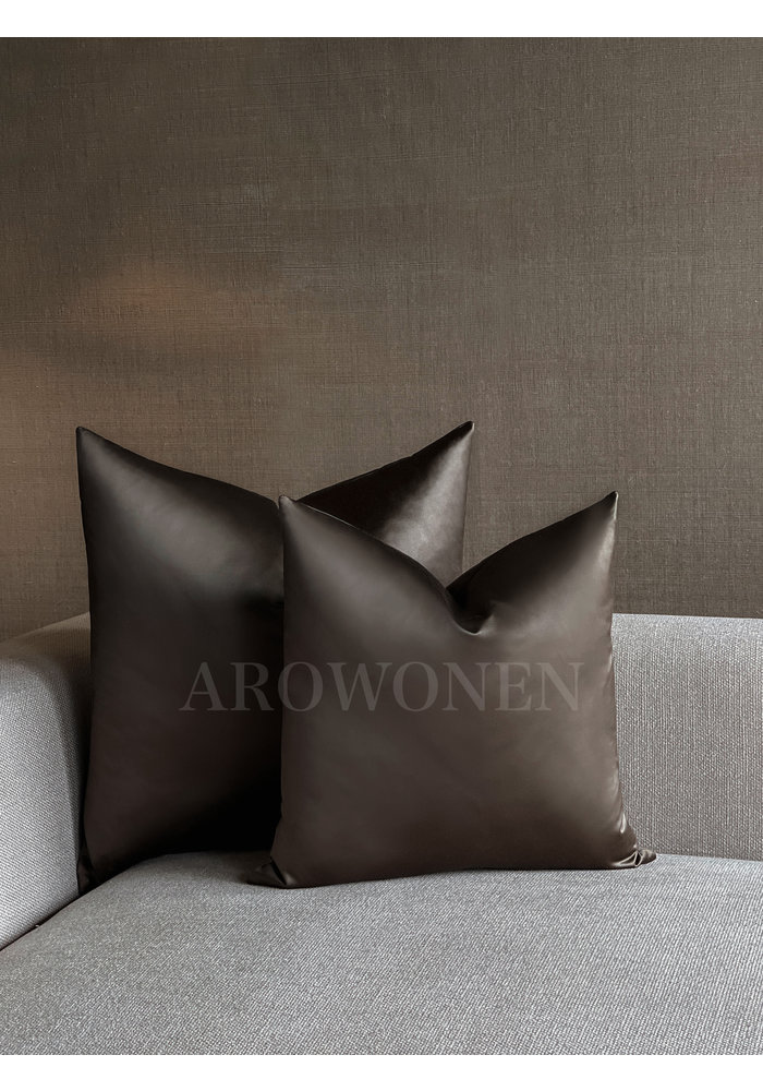 Decorative Cushion - Hester Satin - Shiny Brunette