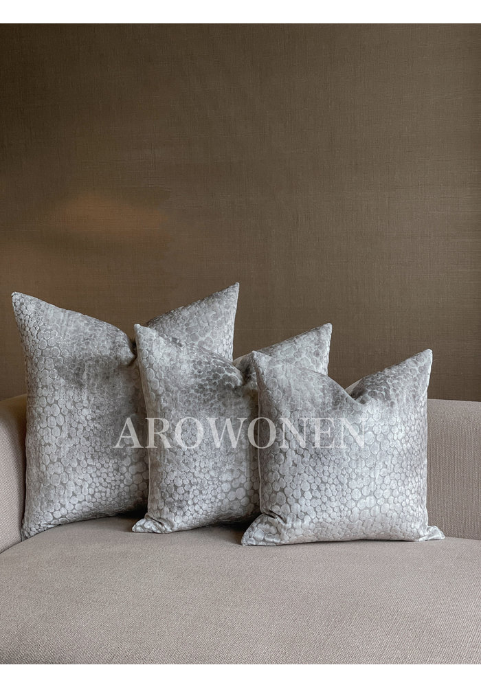 Decorative Cushion - Pearls - Silver Grey