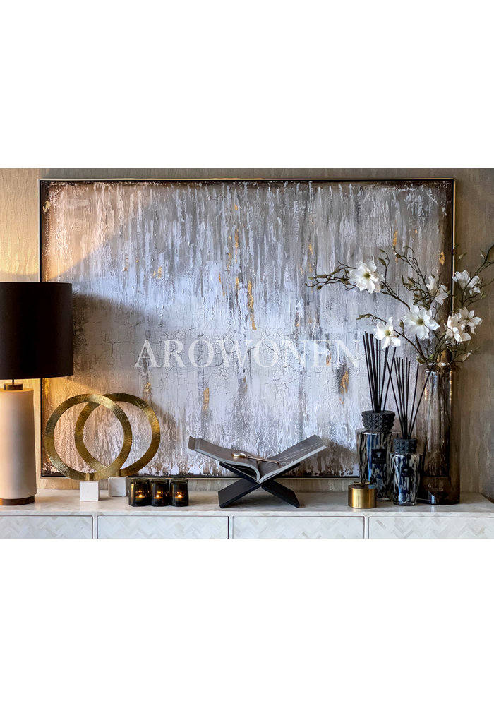 Pre-Order - Art Canvas - Layers - Gold/White