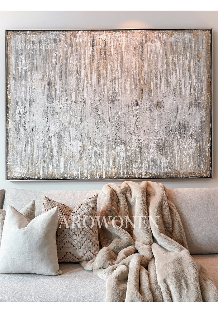 Pre-Order - Art Canvas - Layers - Gold/White