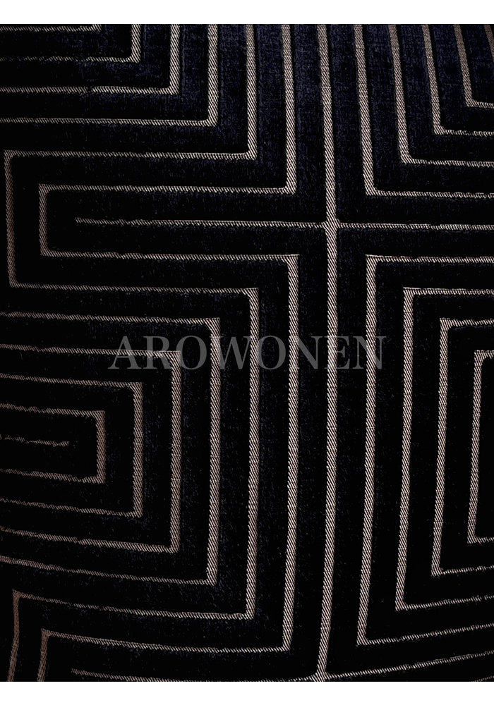 Decorative Cushion - The Maze - Black Taupe