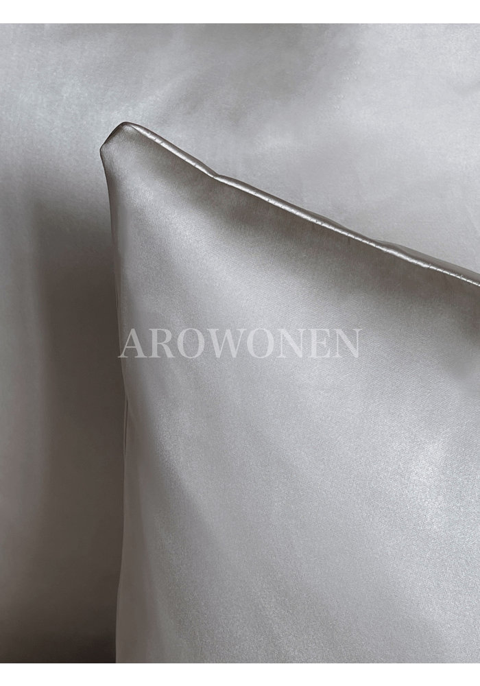 Decorative Cushion - Hester Satin  - Pearl White