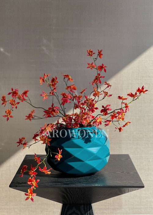 BOSA Vase - Cut Panciuto - Glossy Turquoise