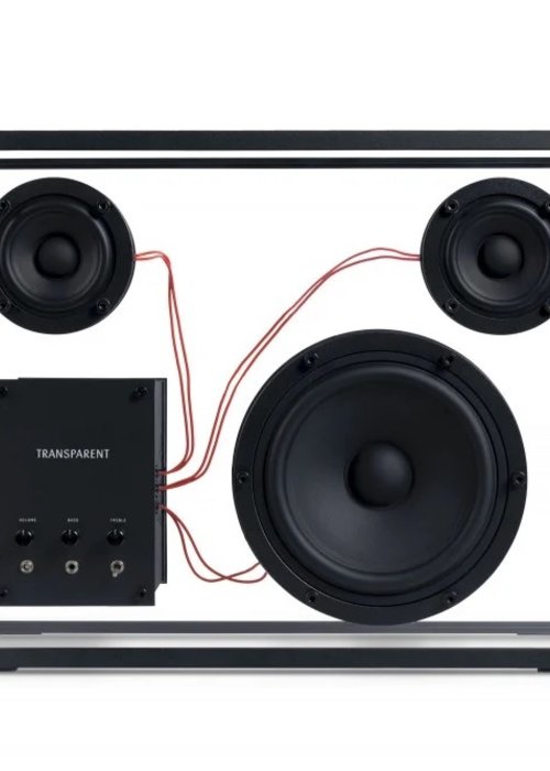 TRANSPARENT -  Speaker - Large - Red cables