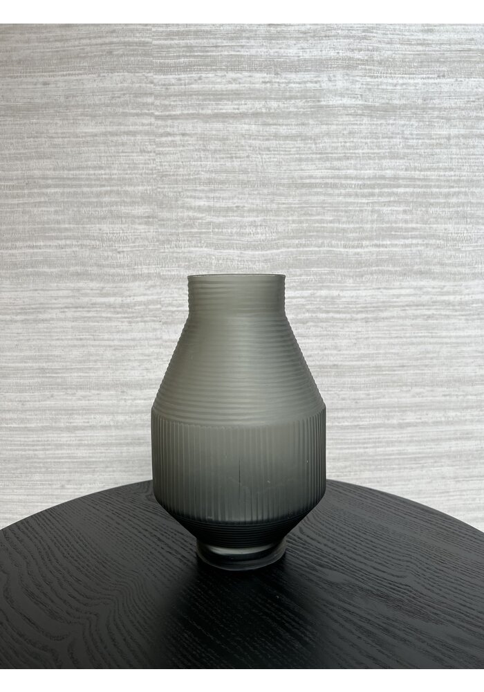 Vase - Stripes S - Grey - H29cm