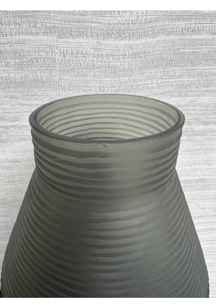 Vase - Stripes S - Grey - H29cm