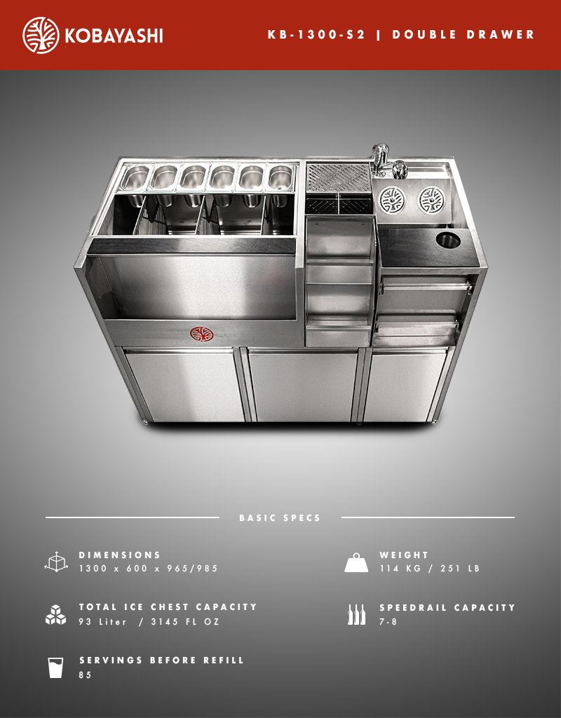 Kobayashi Workflow Engineering Cocktail Station | KB-1300-S2