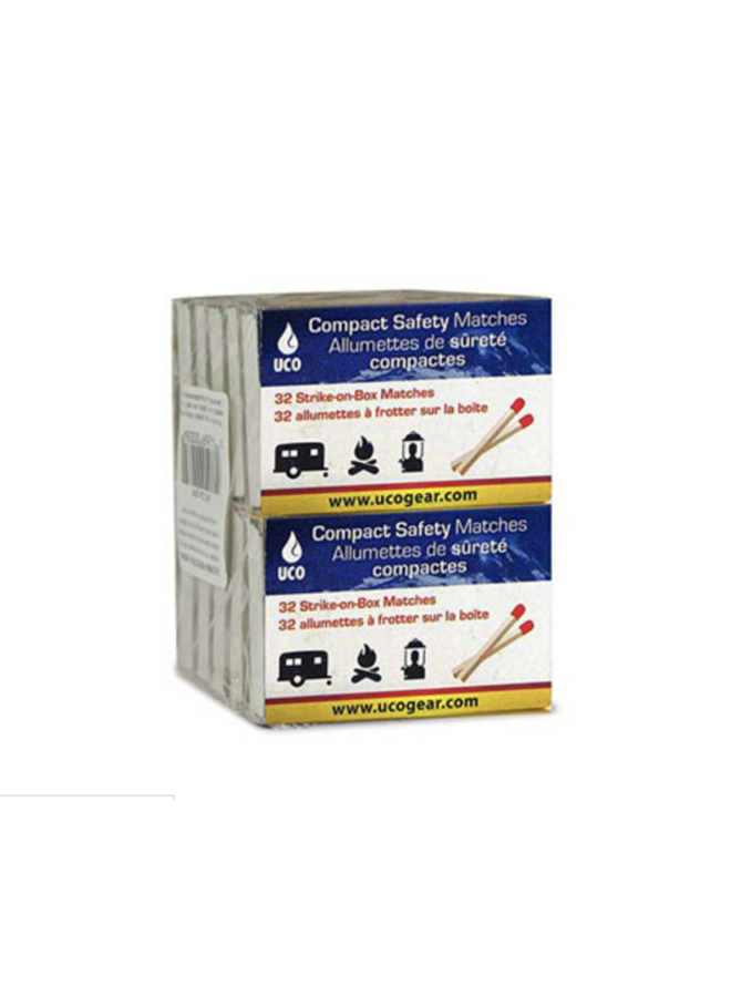 Compact safety matches
