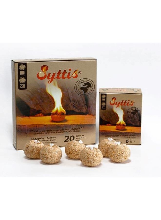 Syttis aanmaakbollen