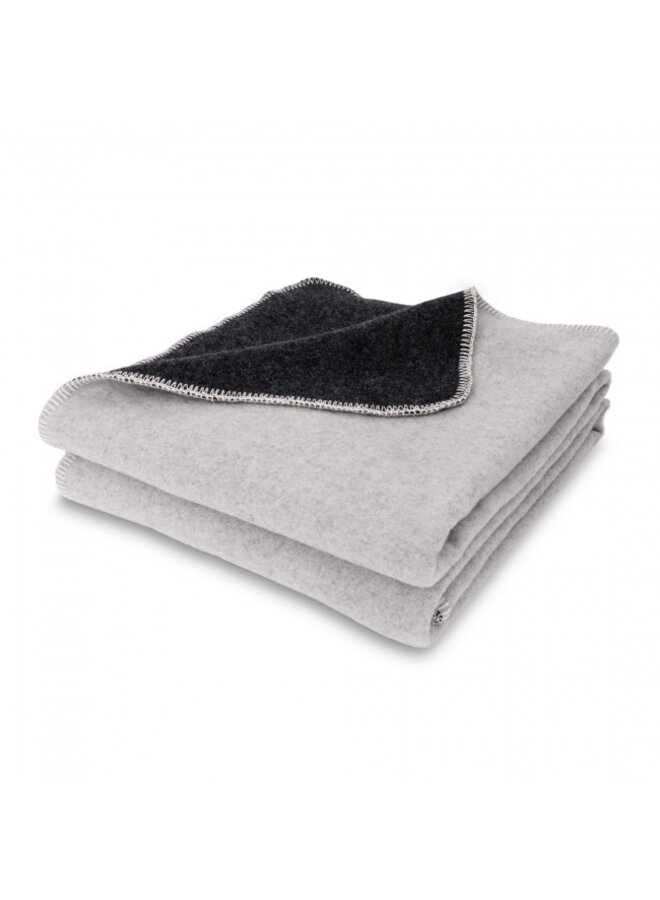 Wollen deken grijs