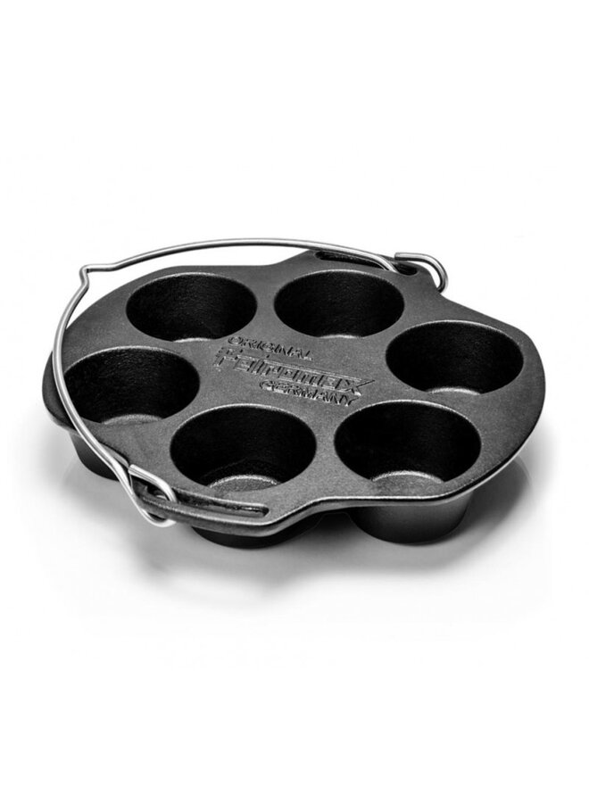 Gietijzeren muffin pan