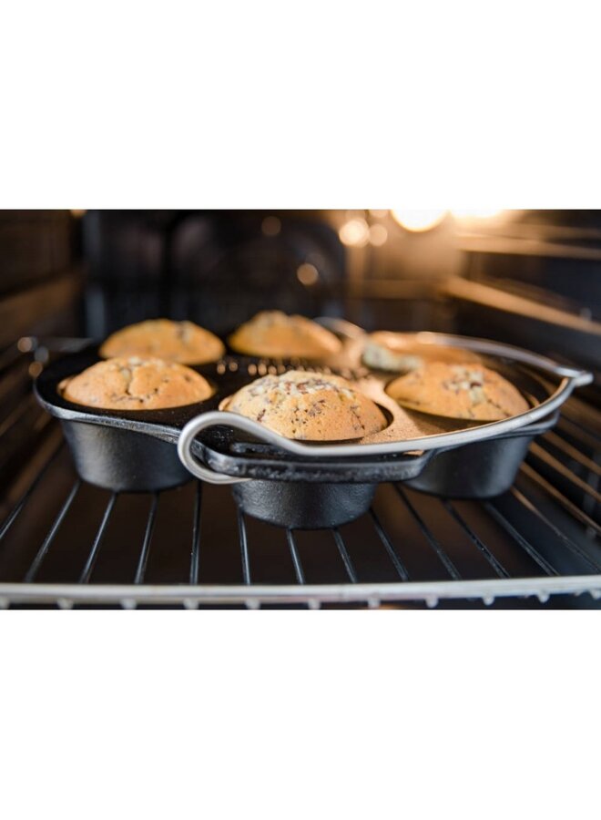 Gietijzeren muffin pan