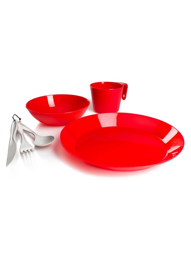 Cascandian 1 persoon tafel set rood