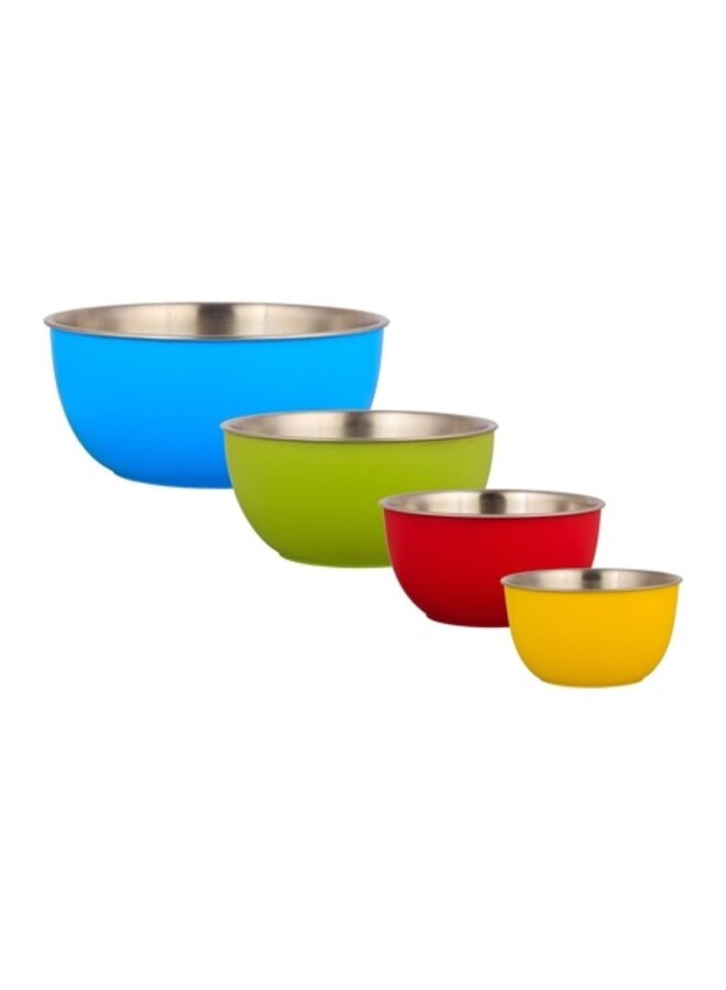 Stainless Steel Bowl Set, 4 stuks