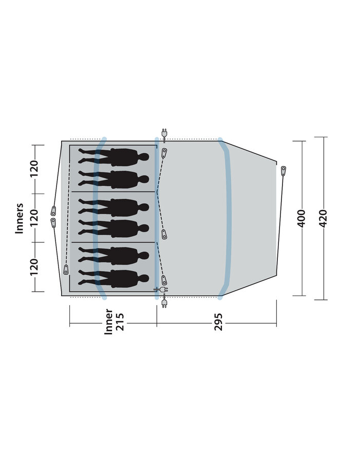 Outwell Starhill 6A opblaastent