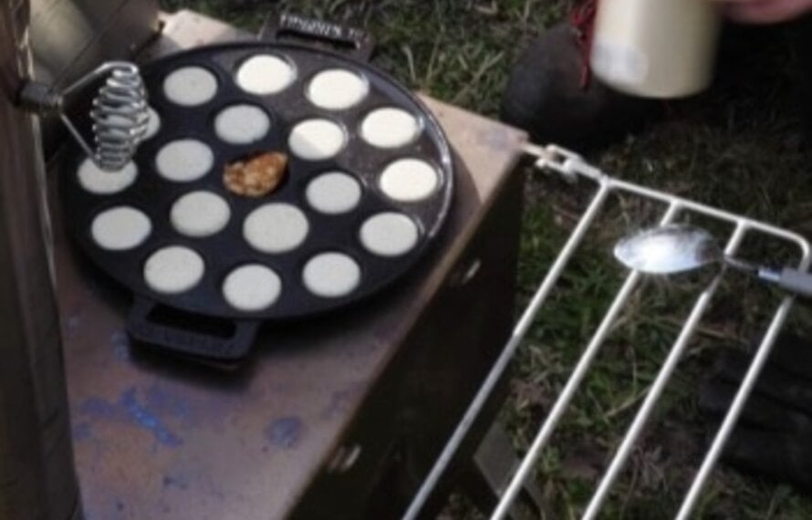 Poffertjes maken met de Petromax pofferjtes pan 