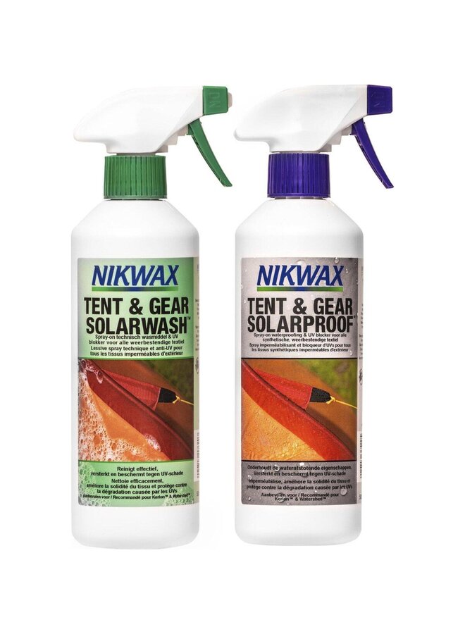 Nikwax  Tent & Gear Solarwash 500ml & Solarproof 500ml