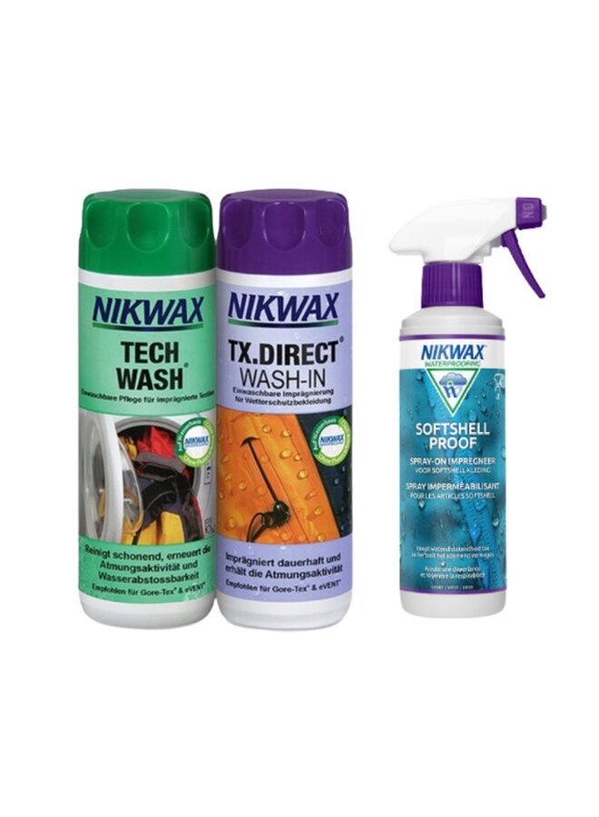Nikwax  Teckwash & tx direcht + Softshell spray 300 ml