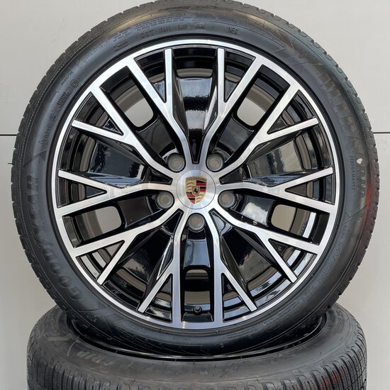 20 inch Taycan Turbo S Aero Design winterwielenset zwart gespoten (hoogglans)