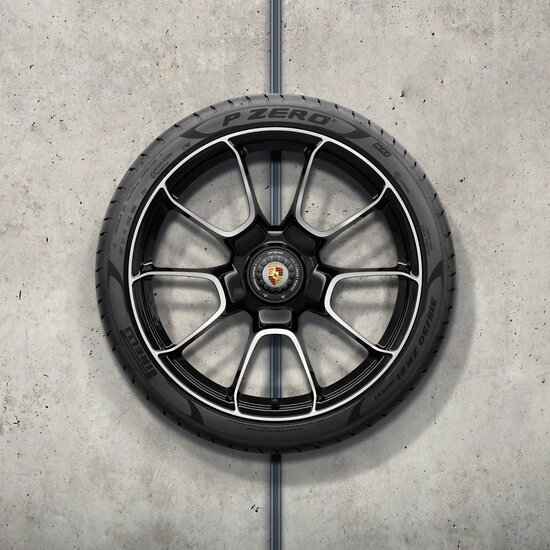 20/21 inch 911 Turbo S Exclusive Design zomerwielenset zwart gespoten (hoogglans)