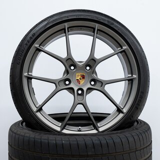 20/21-inch 992 Carrera lichtgewicht wielset, Platina zijdeglans