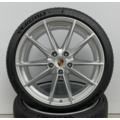 20/21 inch Porsche 992-1 Carrera S winterwielenset gespoten in zilvergrijs