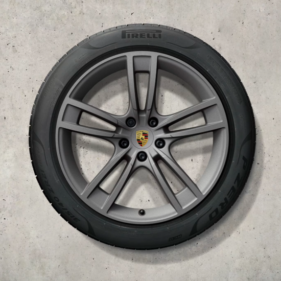21-inch Cayenne Turbo winterwielenset, Vesuvius grijs gespoten