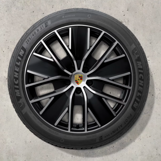 VERWACHT, 21 inch Macan Design winterwielenset zwart gespoten (hoogglans)