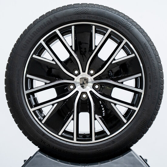 21 inch Macan Design winterwielenset zwart gespoten (hoogglans)