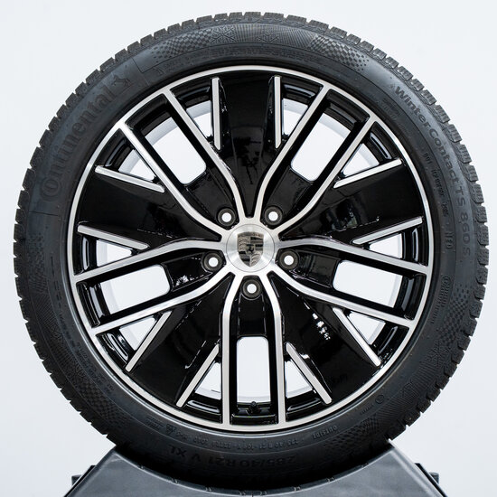 21 inch Macan Design winterwielenset zwart gespoten (hoogglans)