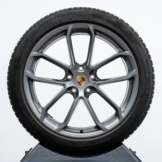 22-inch Cayenne E3-IICoupé Turbo GT winterwielenset in Versuvius grijs mat