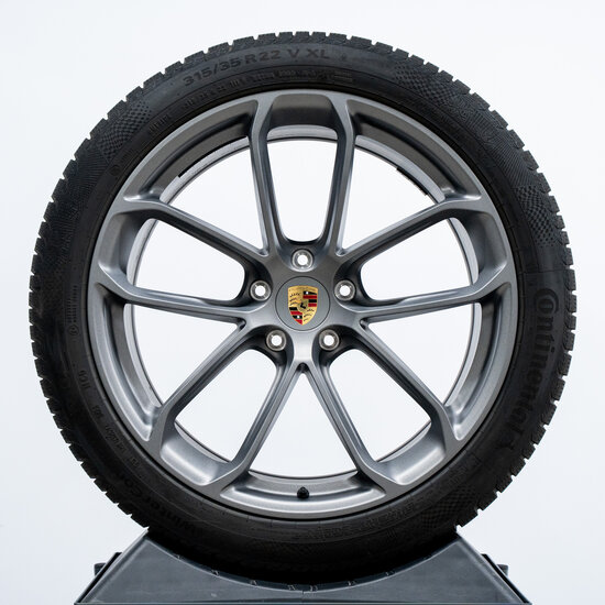 22-inch Cayenne E3-IICoupé Turbo GT winterwielenset in Versuvius grijs mat