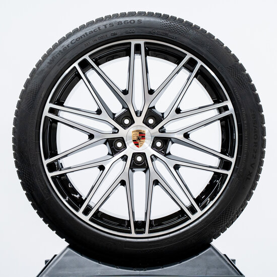 22-inch Cayenne E3-II Coupé RS Spyder winterwielenset , hoogglans zwart / glansgedraaid voorvlak