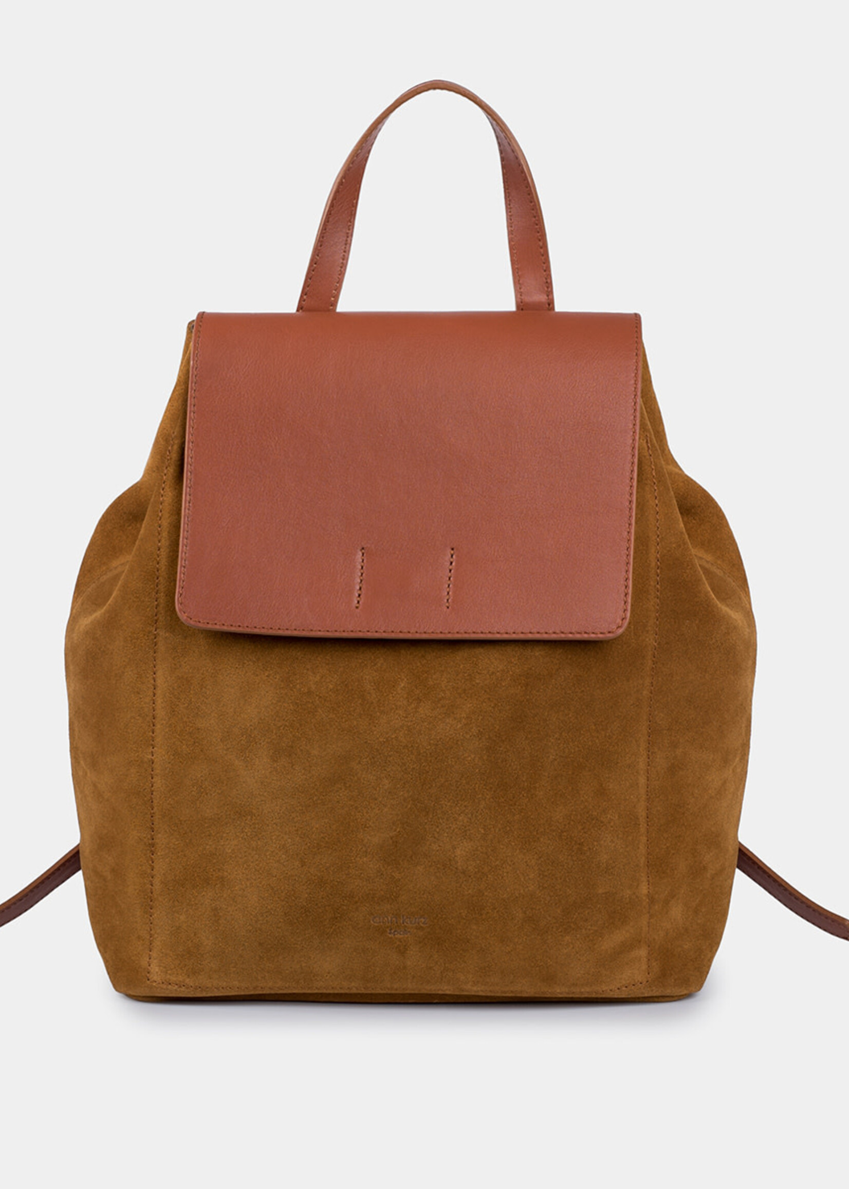 Ann Kurz Emi Rucksack Nappa Libano Suede Pearl Wood