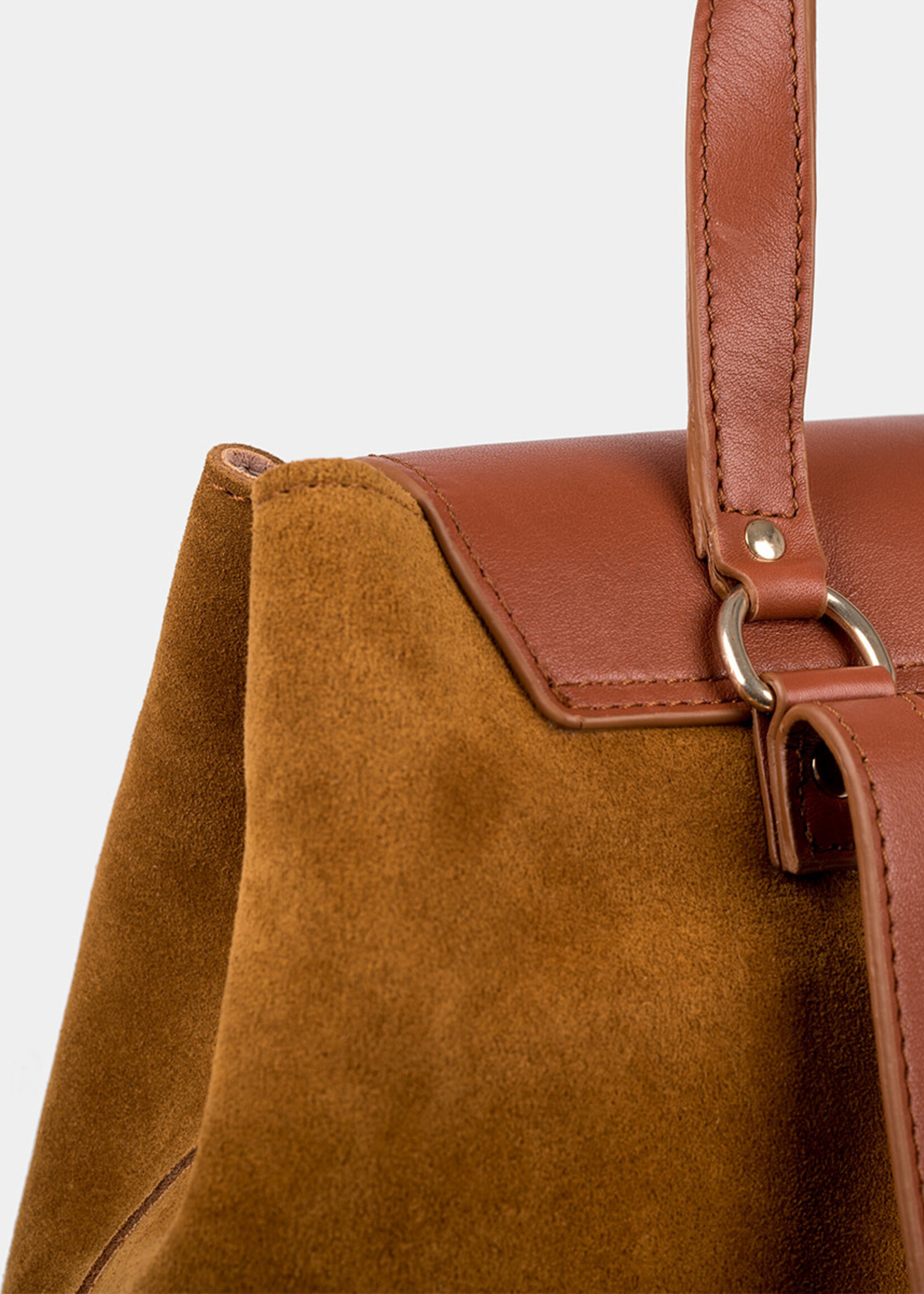 Ann Kurz Emi Rucksack Nappa Libano Suede Pearl Wood