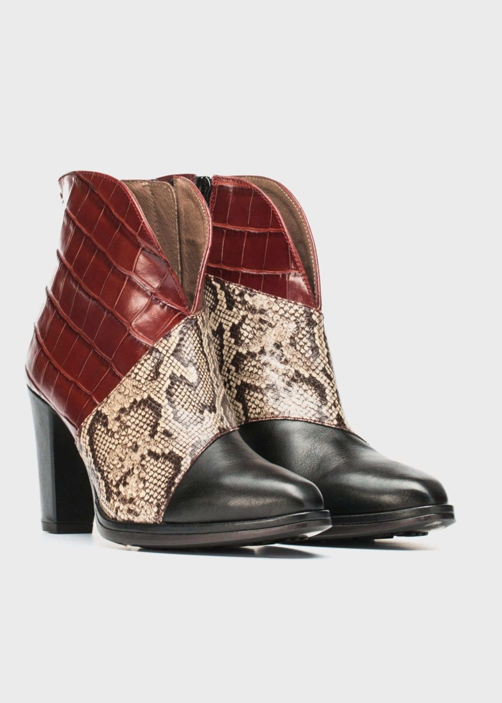 Stiefeletten mit  Animal Prints Mehrfarbig