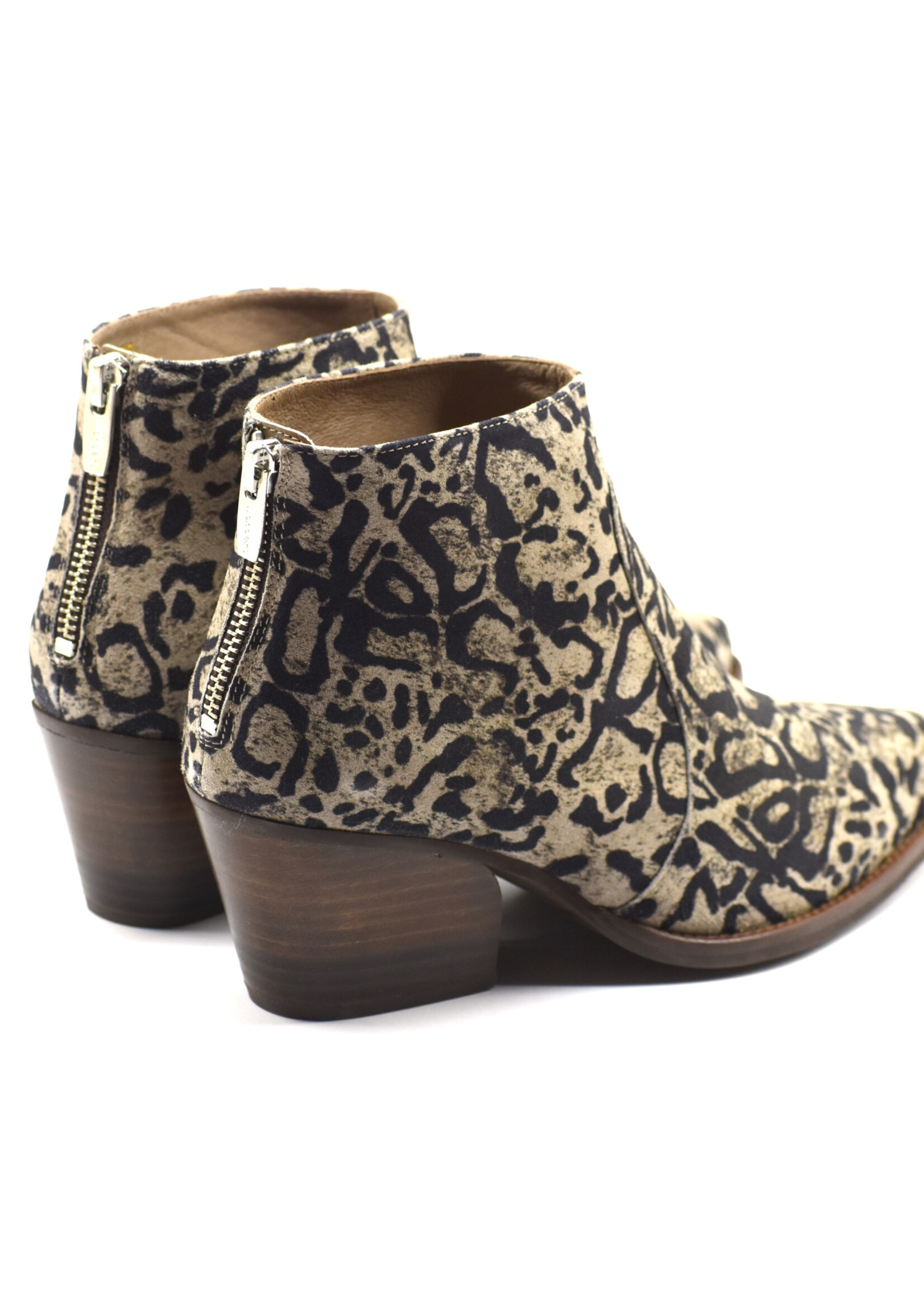 Western Boots Animal Print Taupe