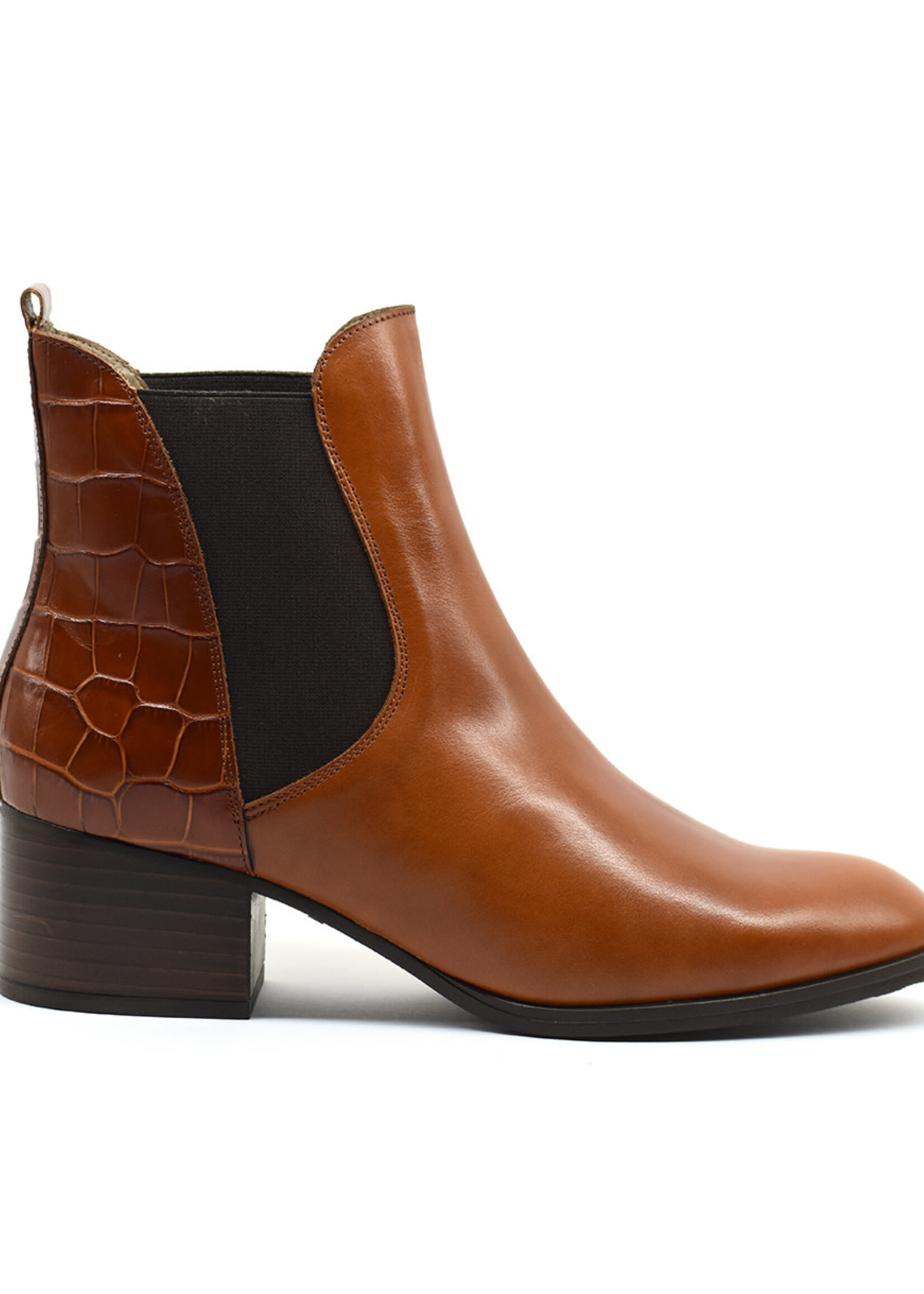 Chelsea Boots Kroko Cognac