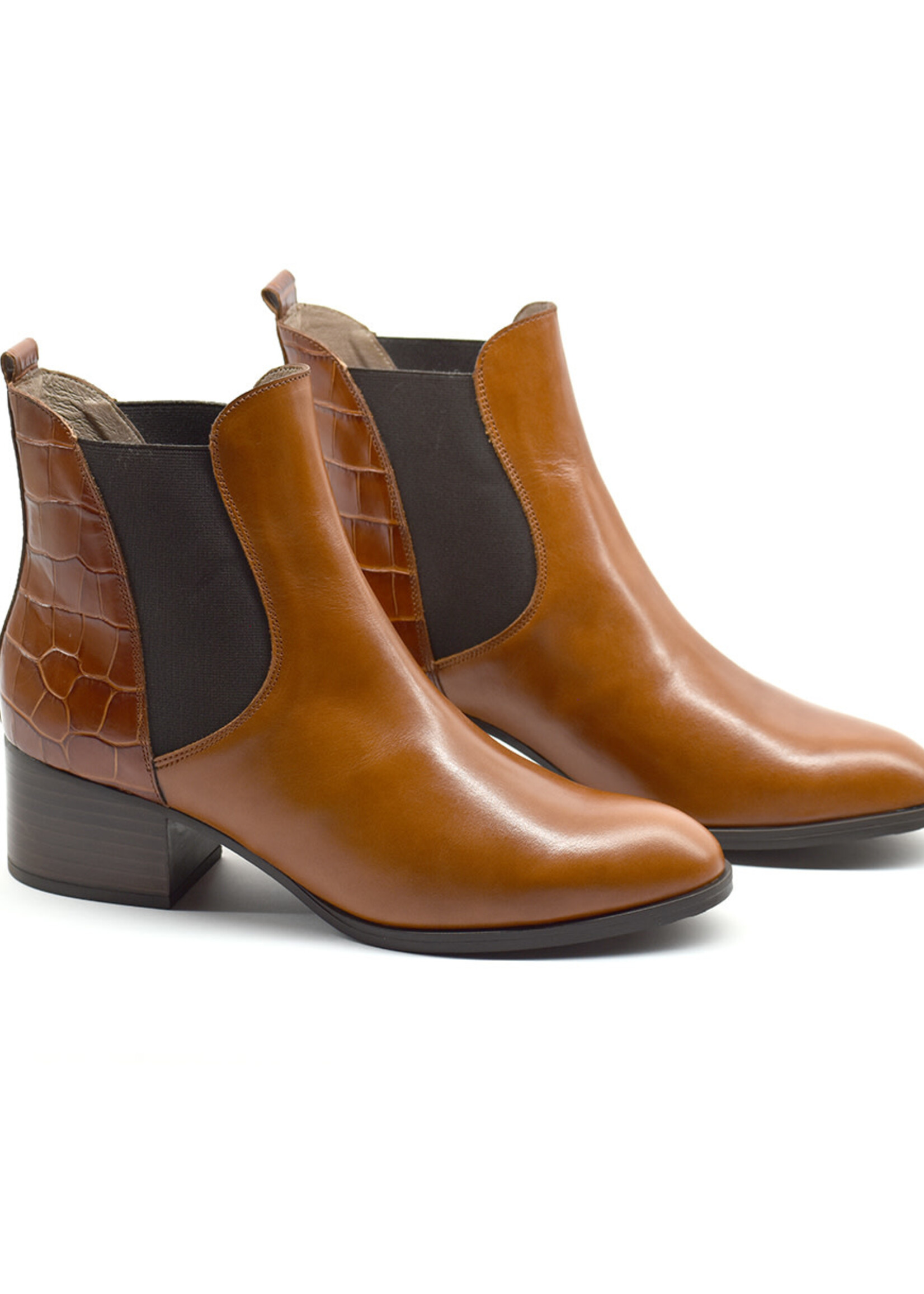 Chelsea Boots Kroko Cognac