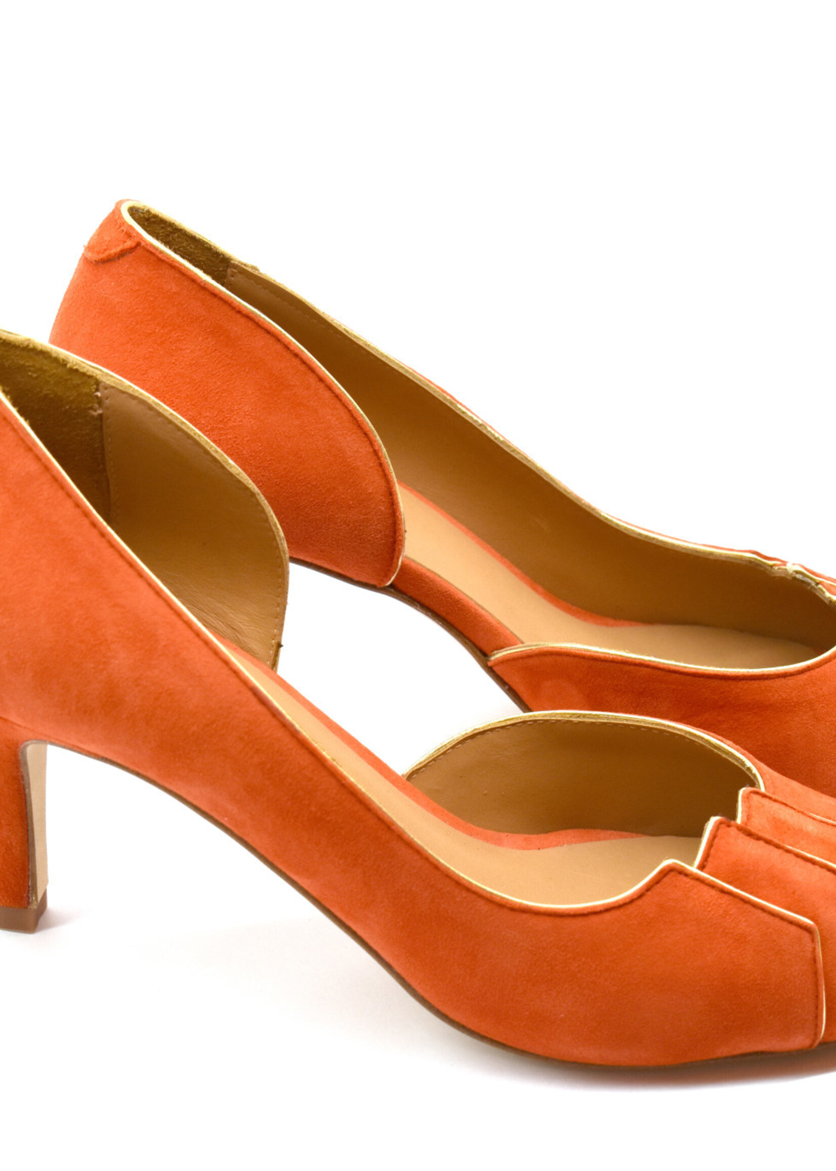 Peeptoes Brigitte Suede Orange