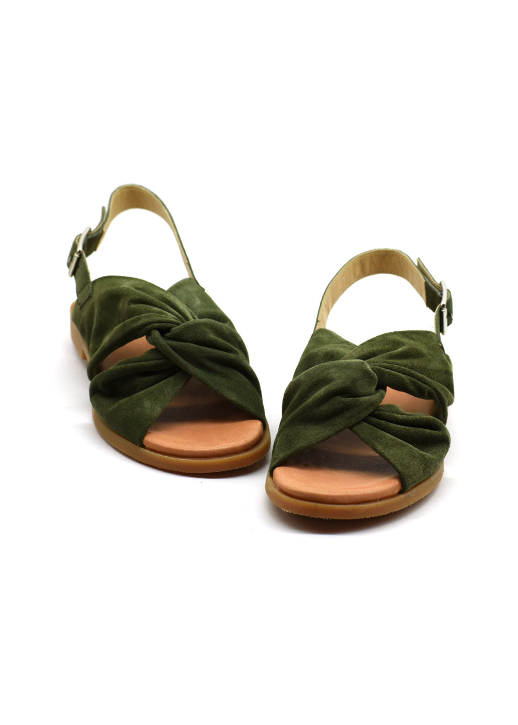 Sandalen Wildleder Olivgrün