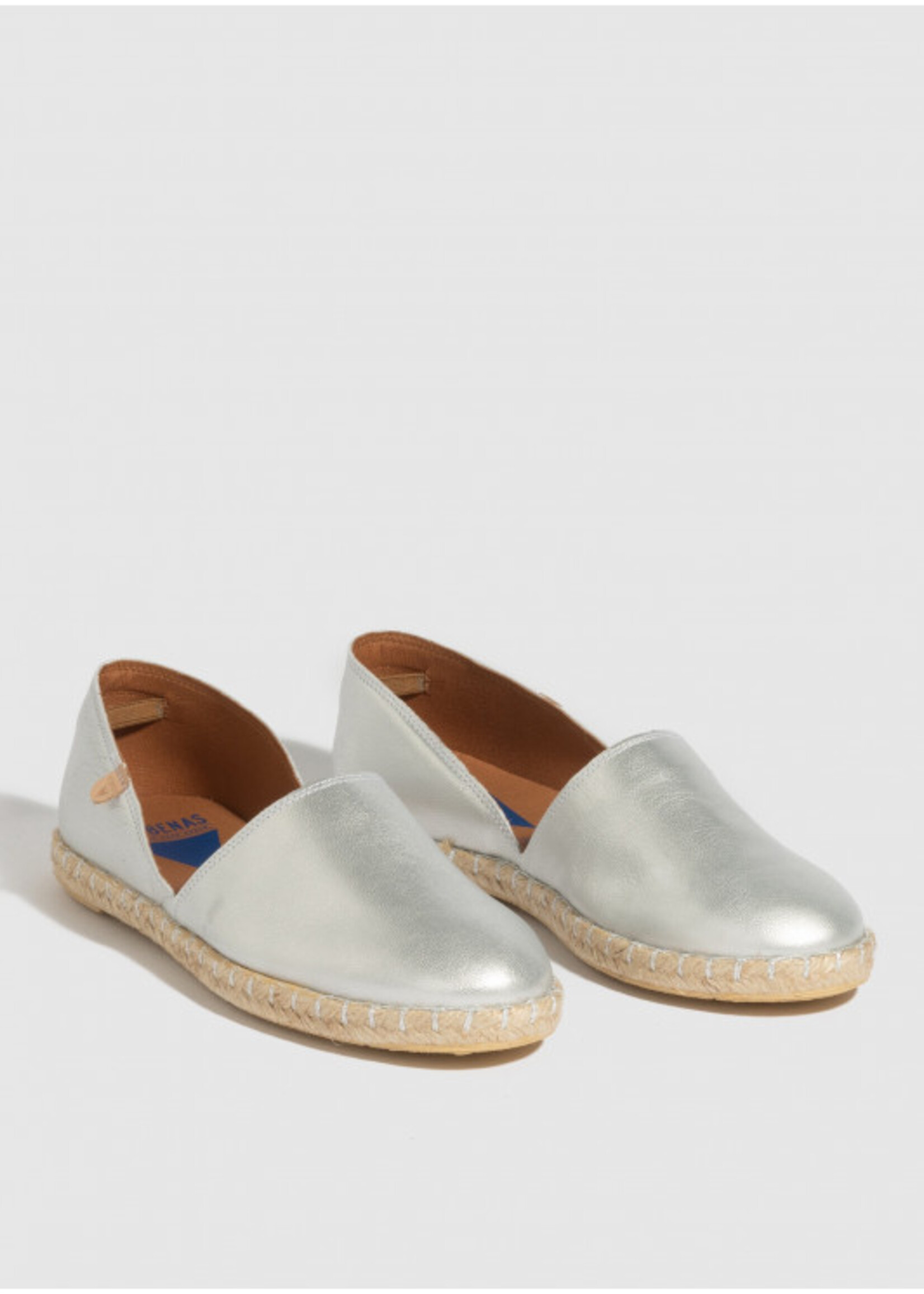 Espadrilles Carmen Glattleder Silber