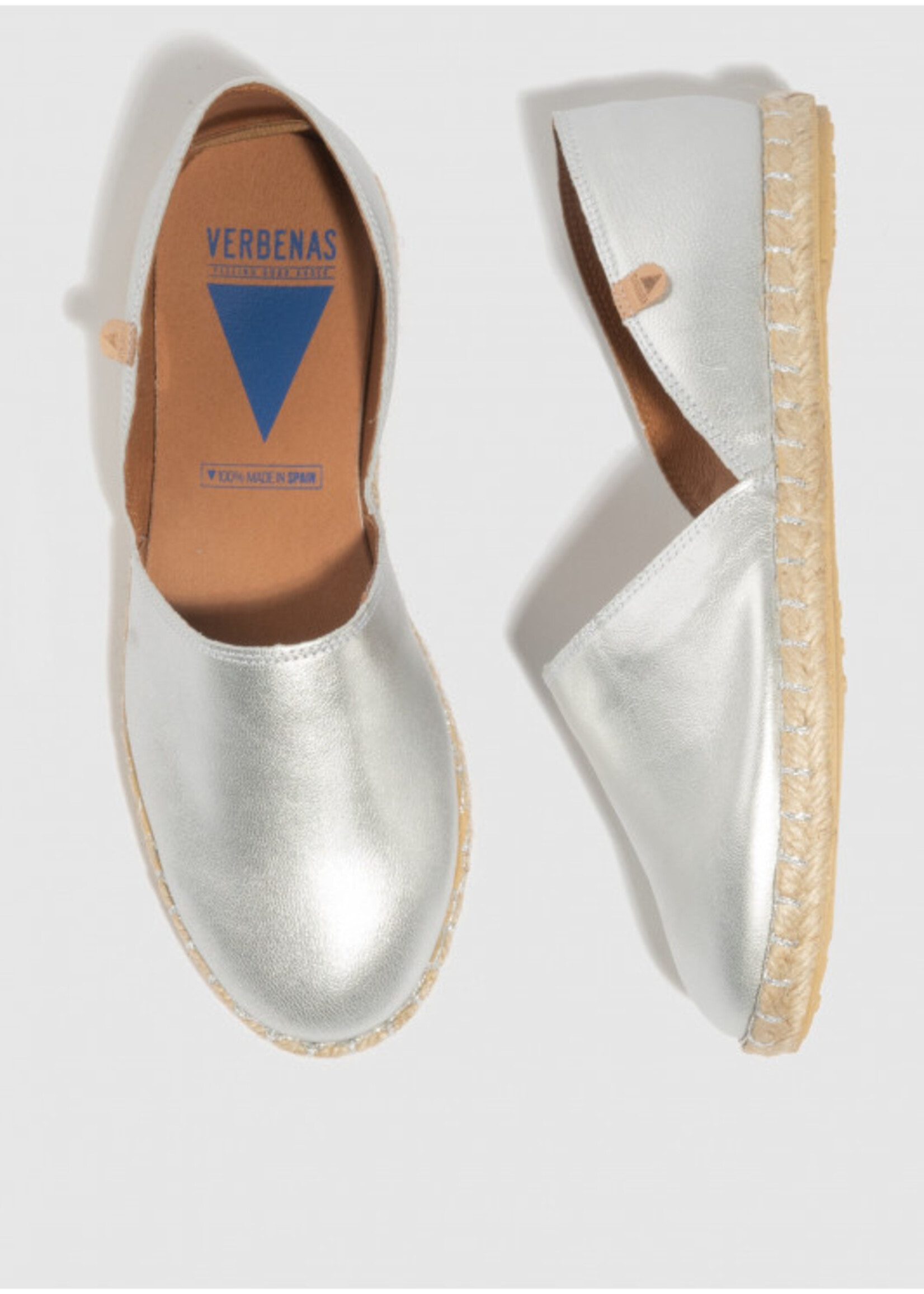 Espadrilles Carmen Glattleder Silber