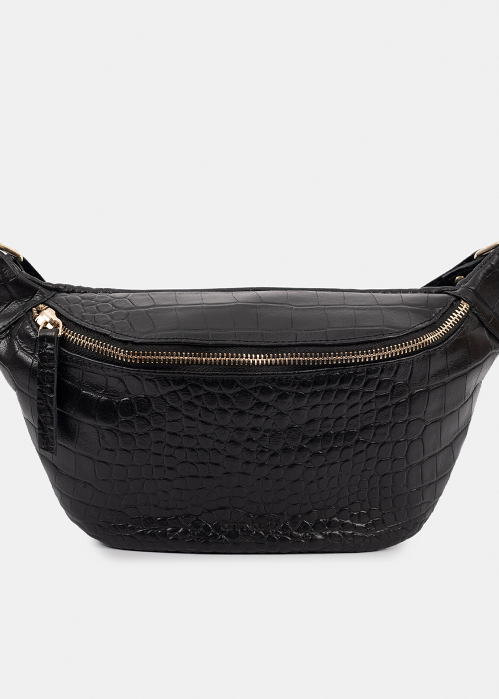 Ann Kurz Fanny Bauchtasche Kroko Black