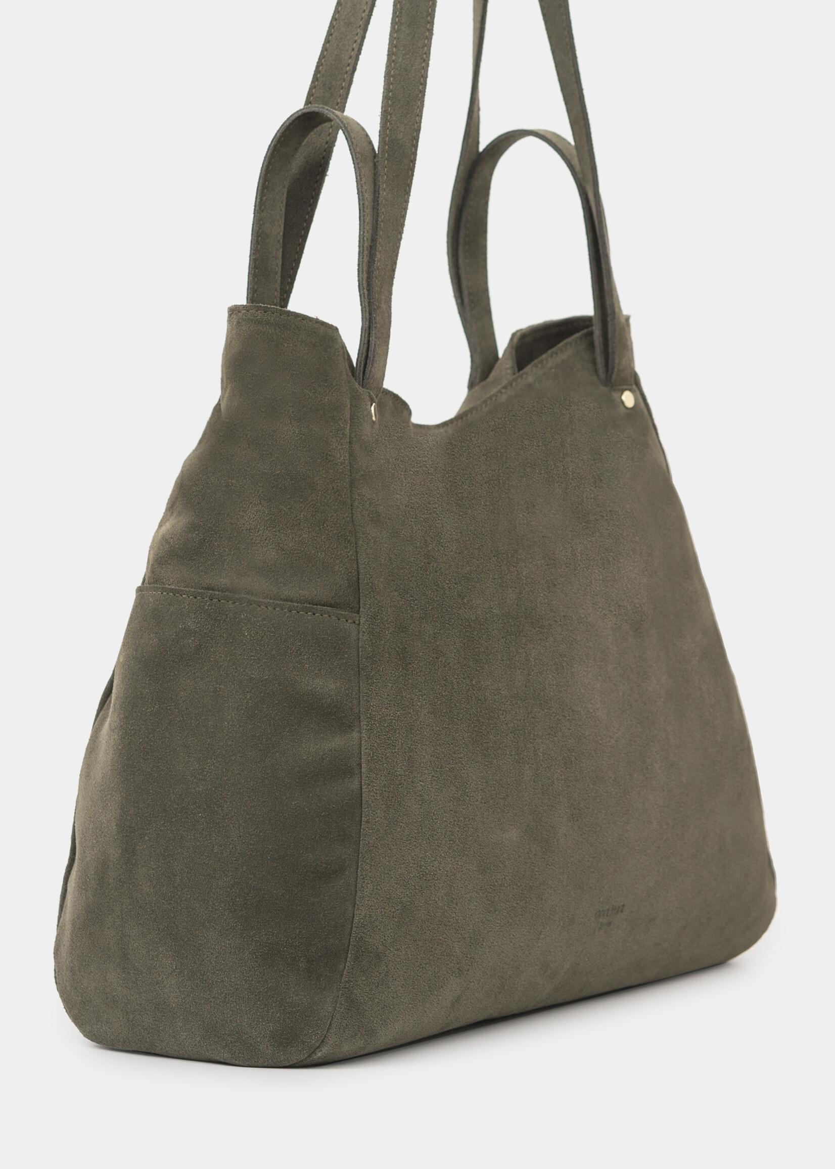 Ann Kurz Eva Shopper Suede Olive