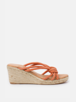 Espadrilles mit Keilabsatz Peach