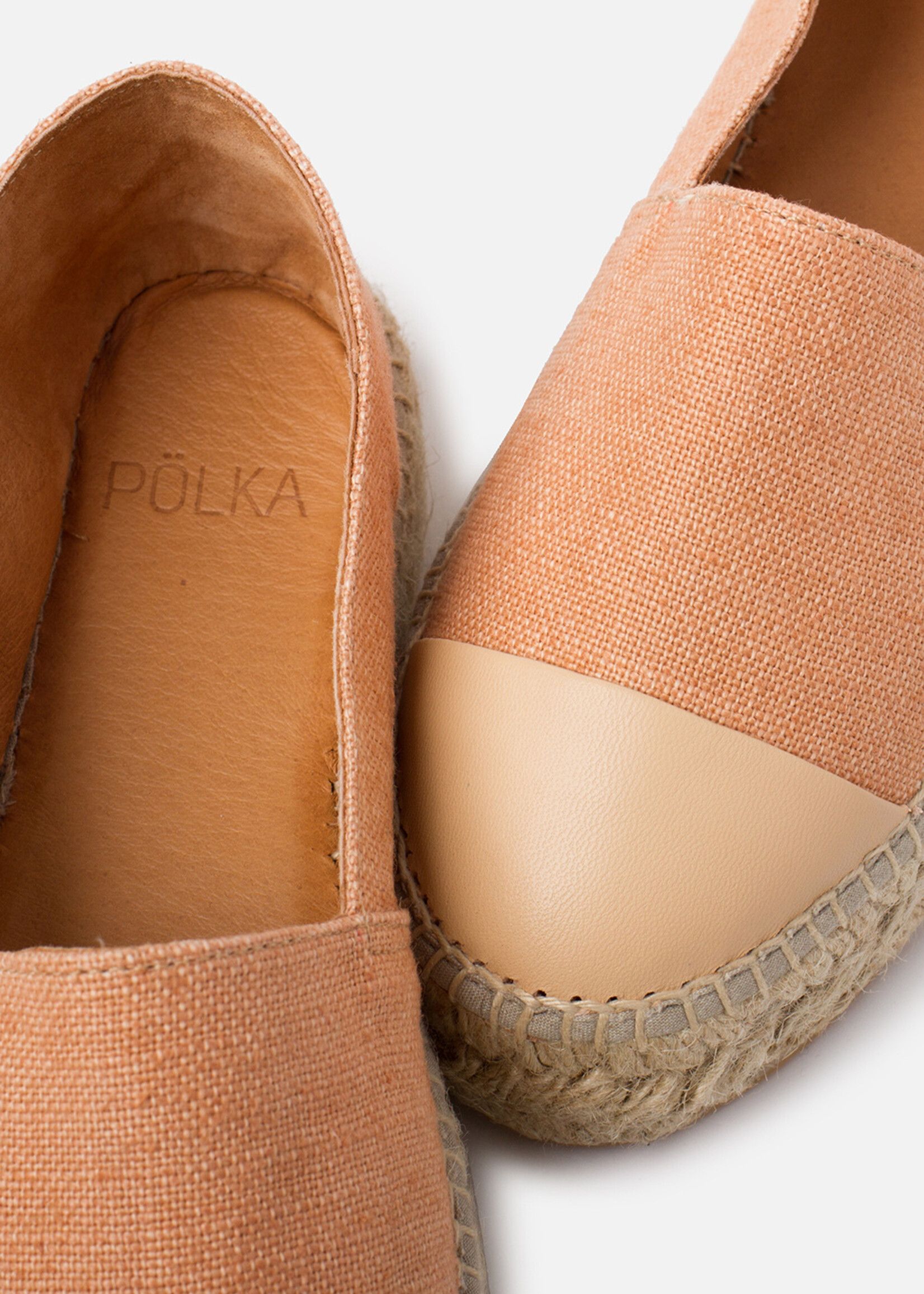 Plateau Espadrilles Leinen Nude