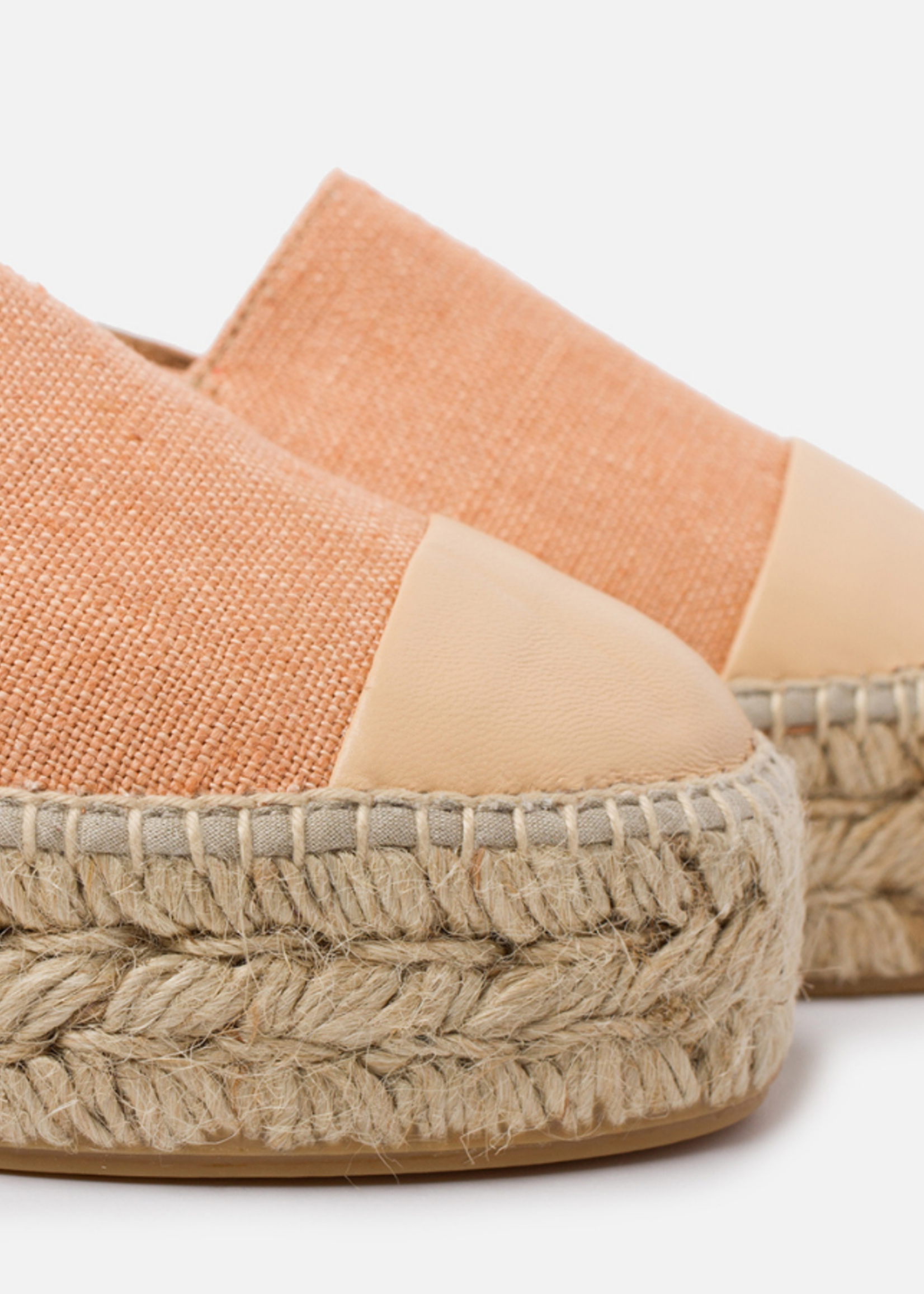 Plateau Espadrilles Leinen Nude