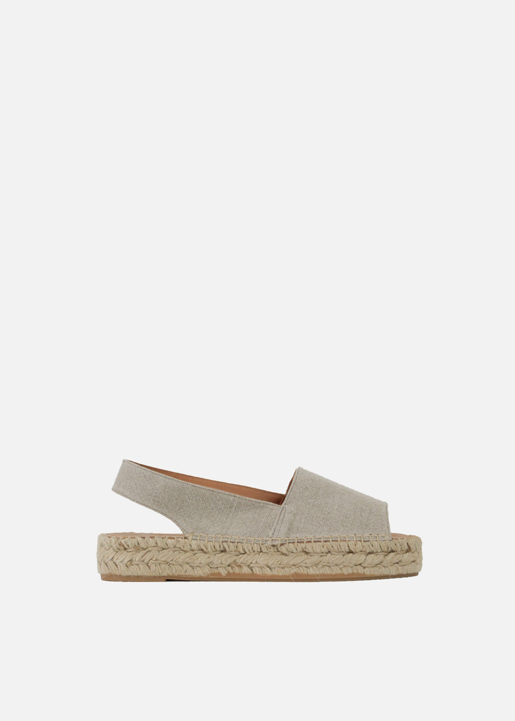 Slingback Espadrilles Leinen Stone