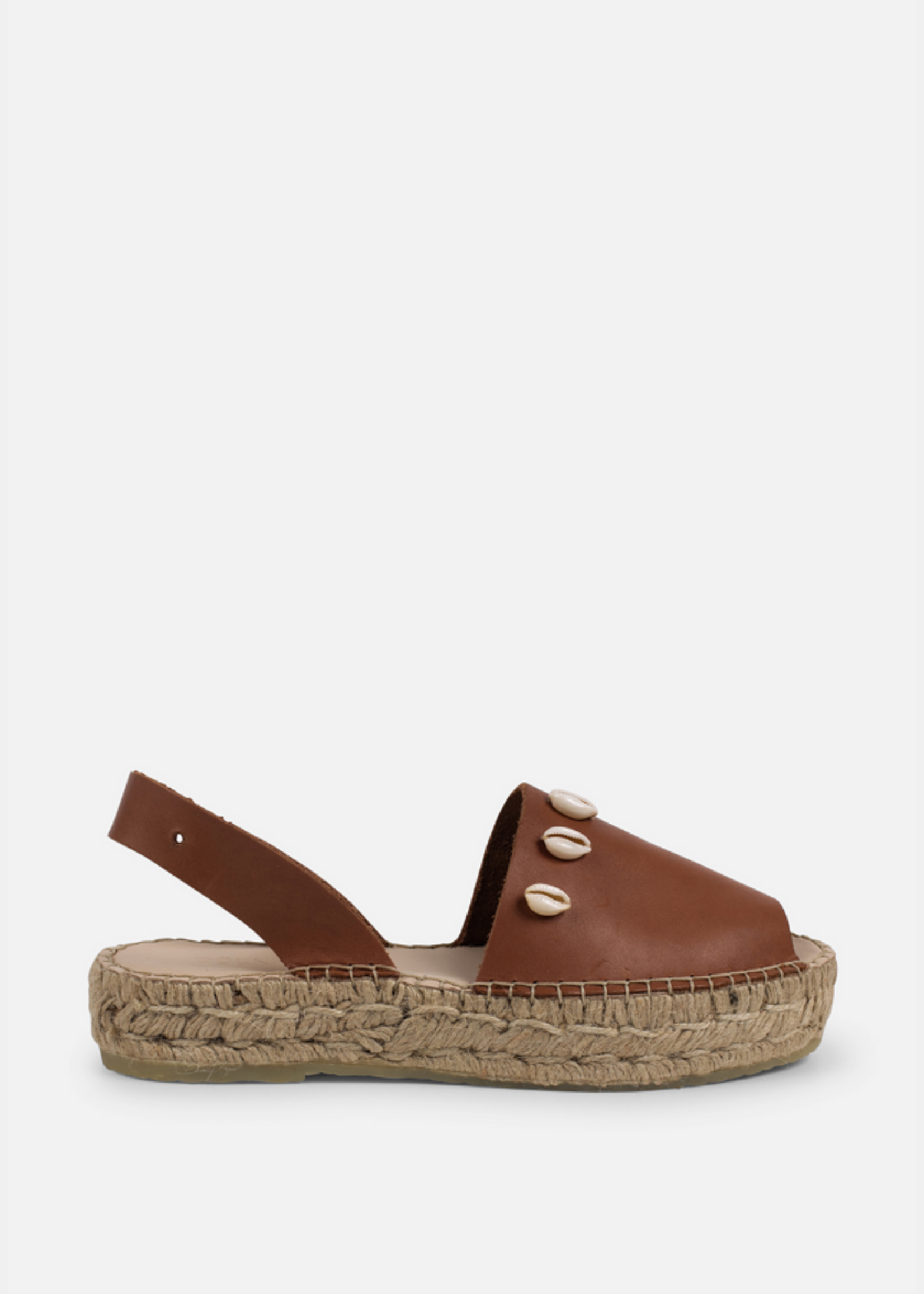 Slingback Espadrilles Napa Cuoio mit Muscheln